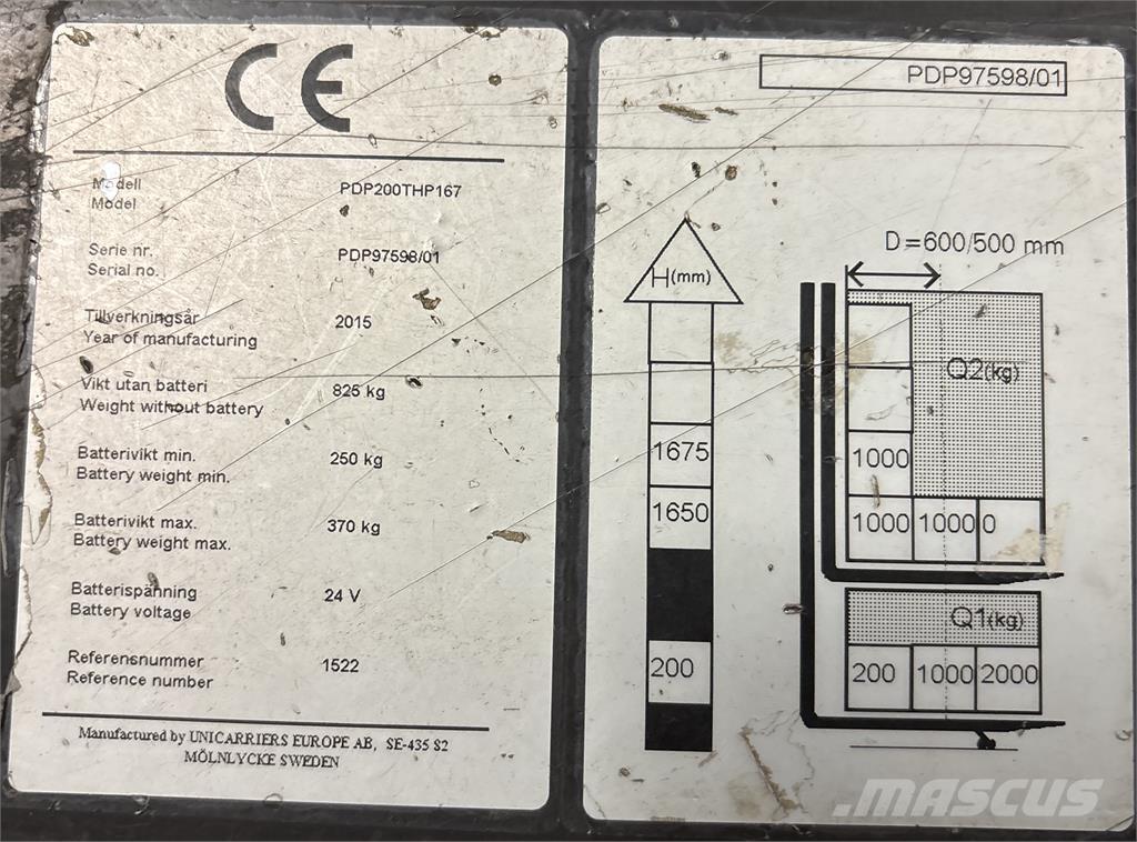 Atlet PDP200 Samopogonski ročni viličarji
