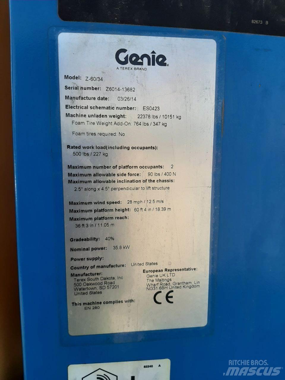 Genie Z60 Zglobne dvižne ploščadi