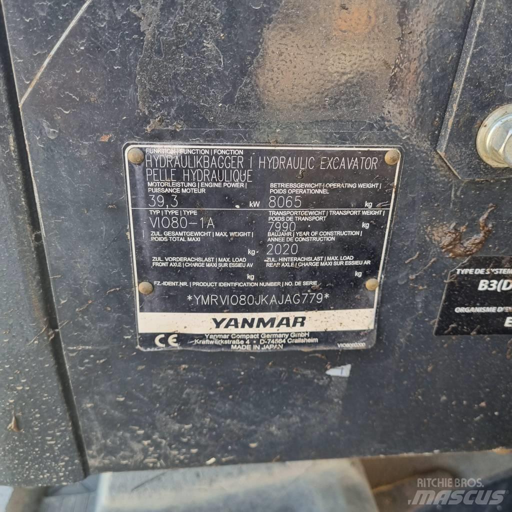 Yanmar Vio 80-1A Midi bagri 7t – 12t