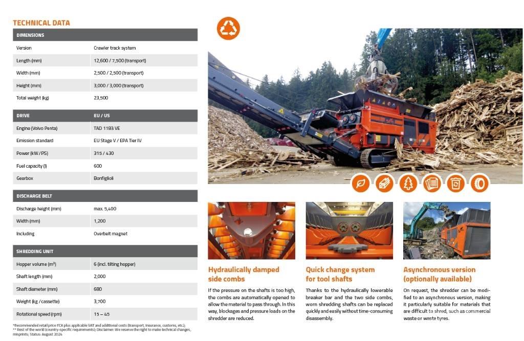 Arjes Eurec S-850 Stroji za razrez odpada
