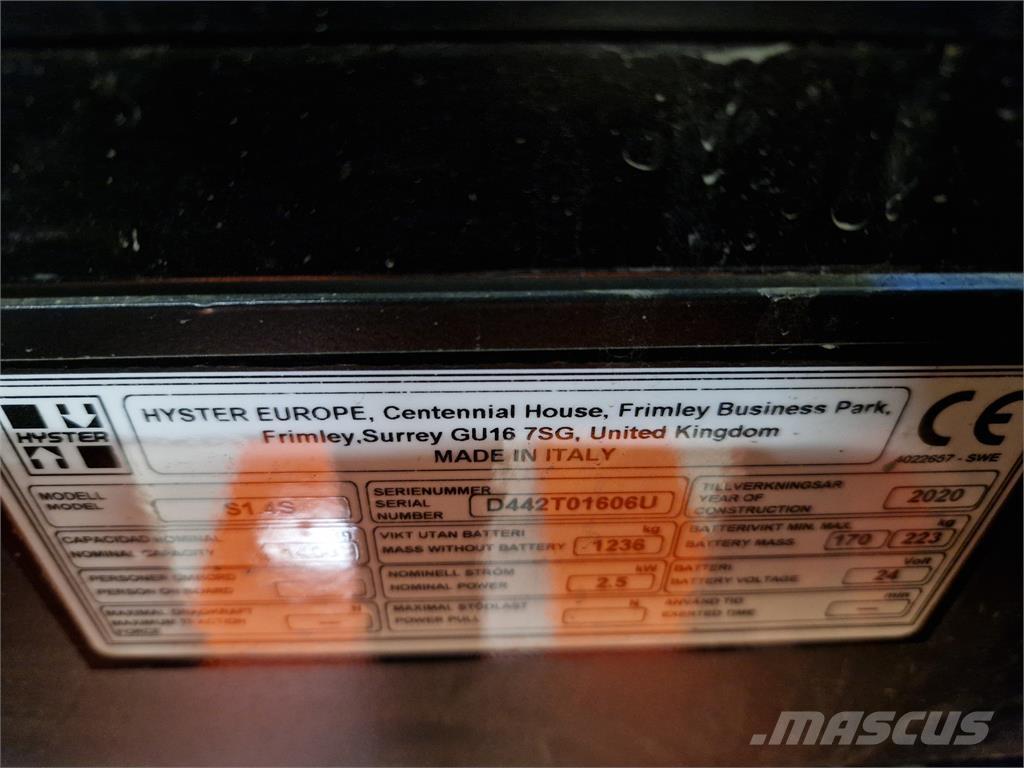 Hyster S1.4S IL Samopogonski ročni viličarji