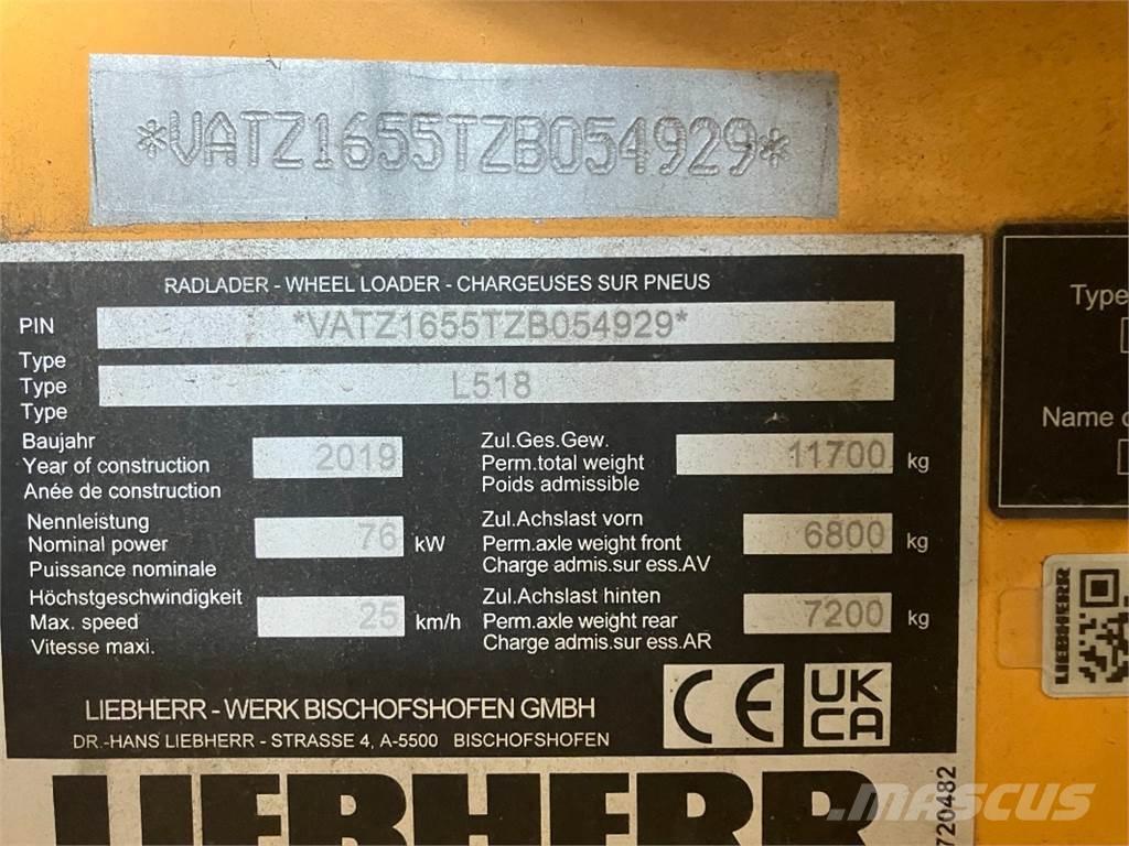 Liebherr L518 Kolesni nakladalci