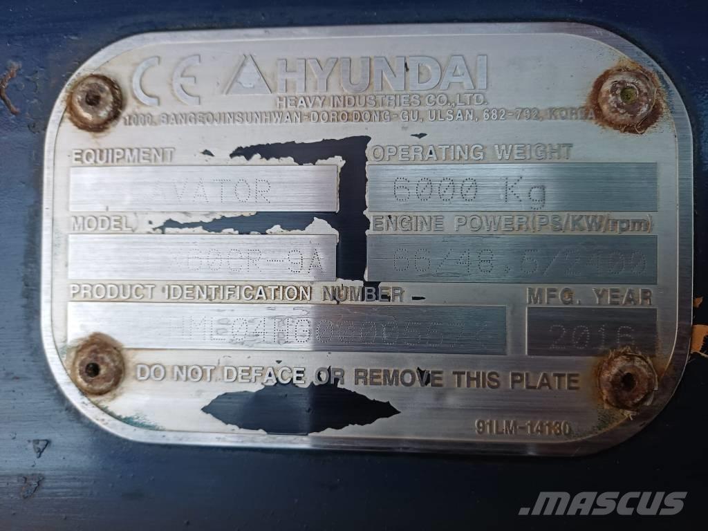 Hyundai 60cr-9a Mini bagri <7t