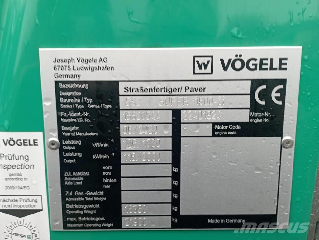 Vögele Super 1600-3i Asfaltni finišerji