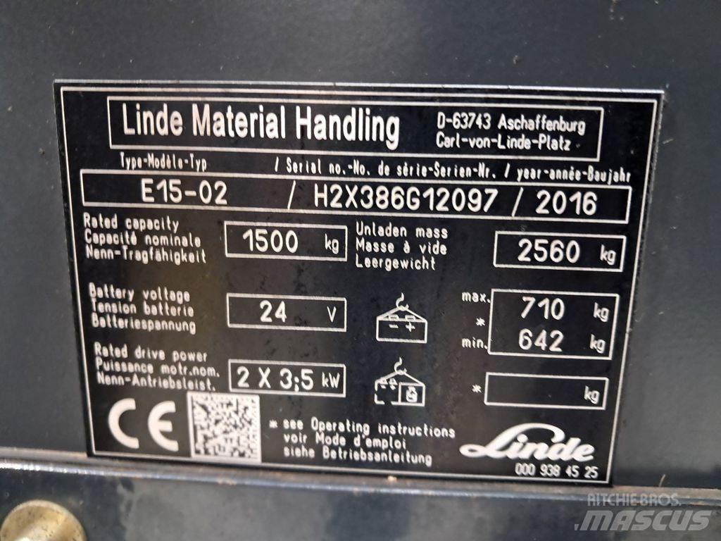 Linde E15-02 Električni viličarji