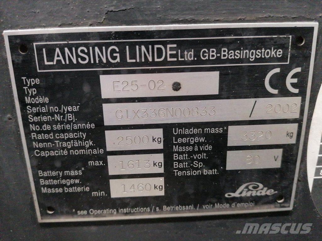 Linde E25-02 Električni viličarji