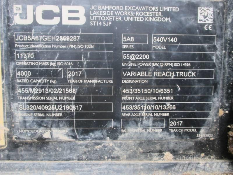 JCB 540-140 Teleskopski viličarji