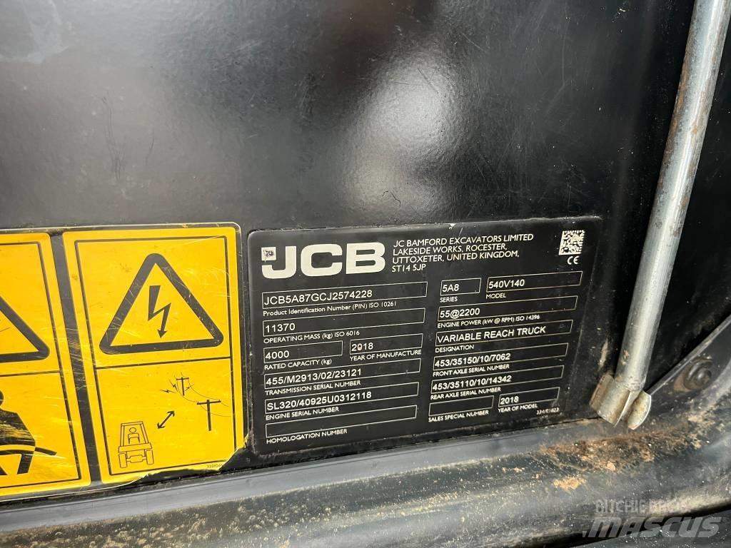 JCB 540-140 Teleskopski viličarji