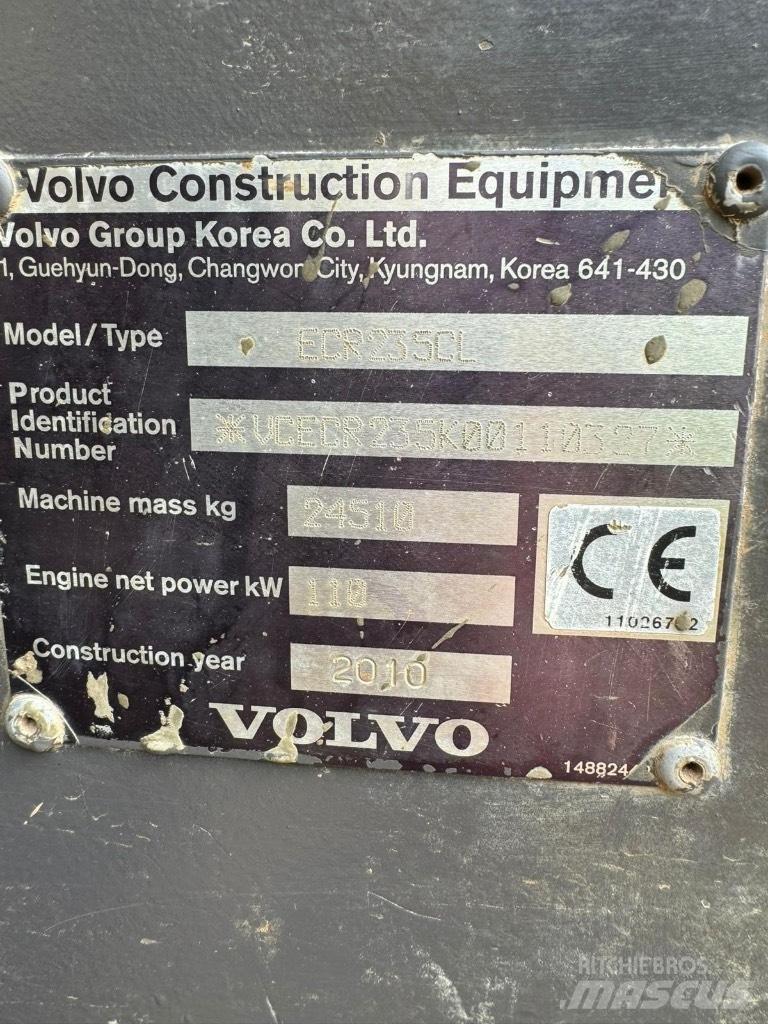 Volvo ECR 235 C L Bagri goseničarji