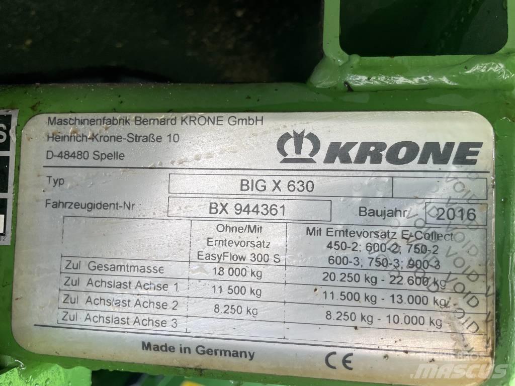 Krone Big X 630 Stroji za krmo na lastni pogon