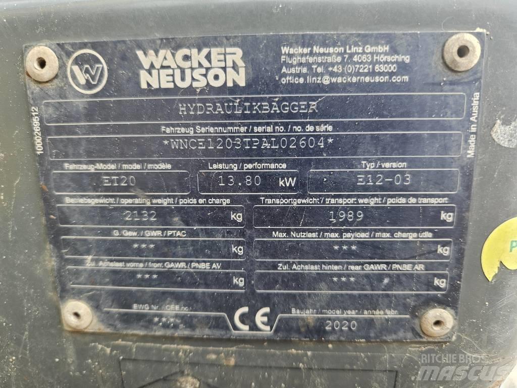 Wacker Neuson ET 20 Mini bagri <7t