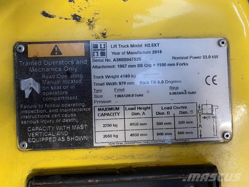 Hyster H2.5XT Dizelski viličarji