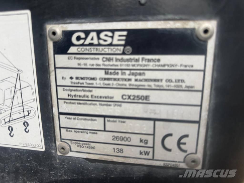 CASE CX 250 E Bagri goseničarji