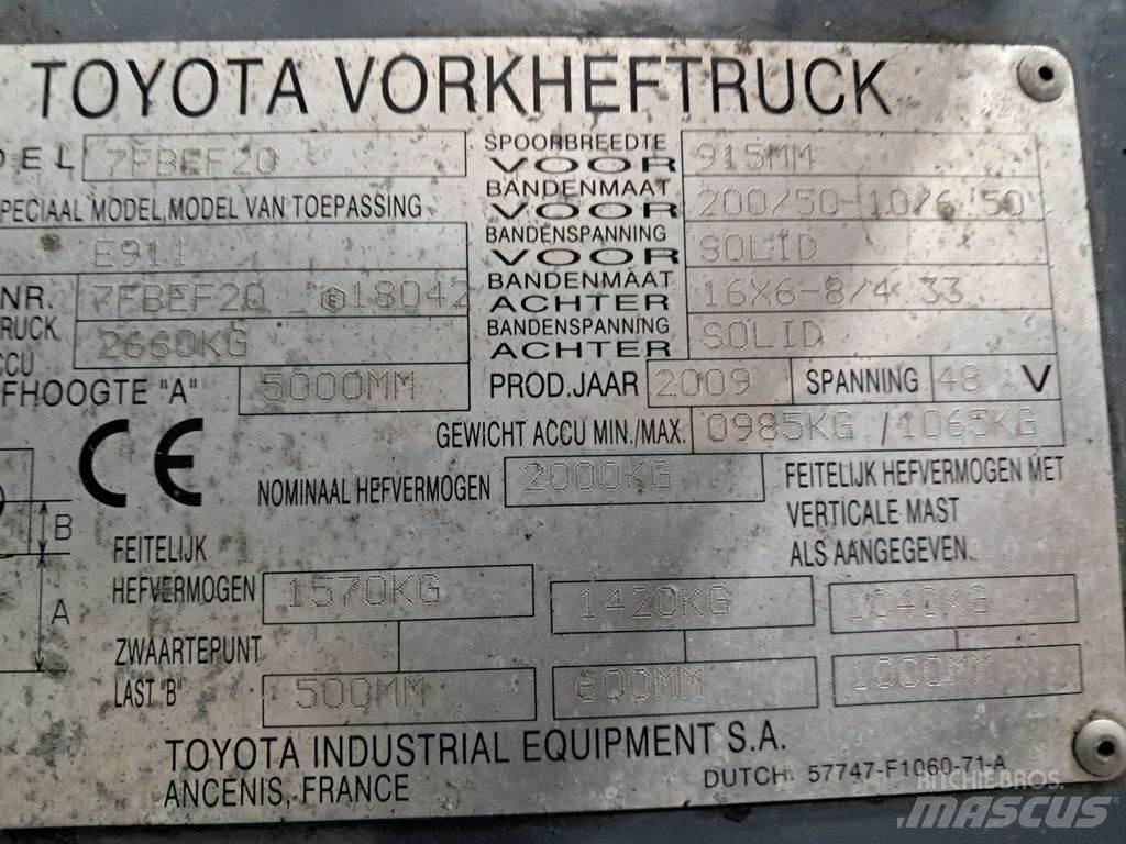 Toyota 7FBEF20 Električni viličarji