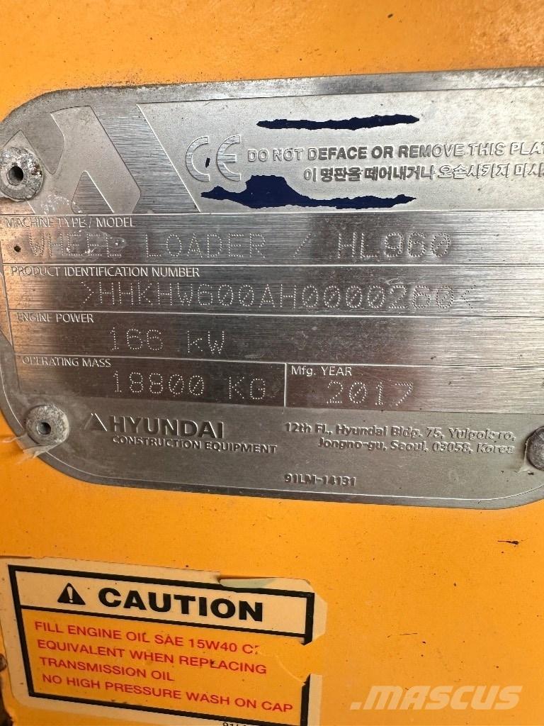 Hyundai HL 960 Kolesni nakladalci