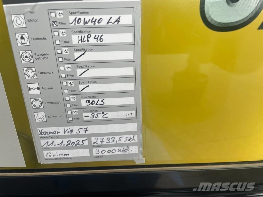 Yanmar Vio 57 - 6A Mini bagri <7t