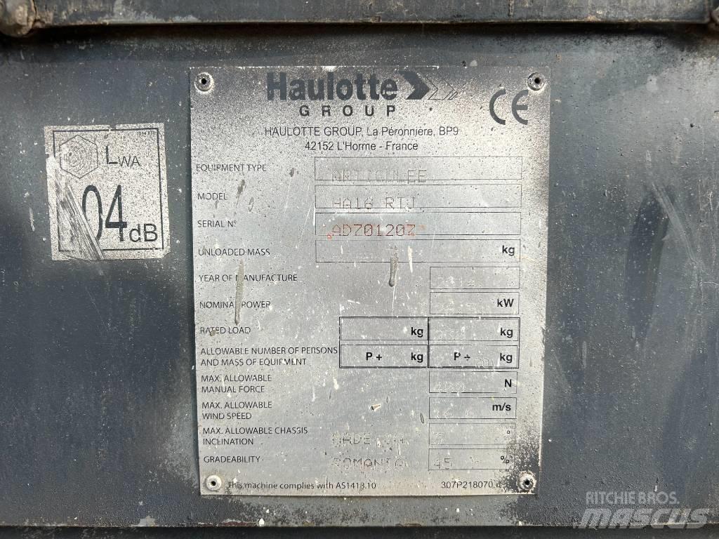 Haulotte HA16RTJ Zglobne dvižne ploščadi