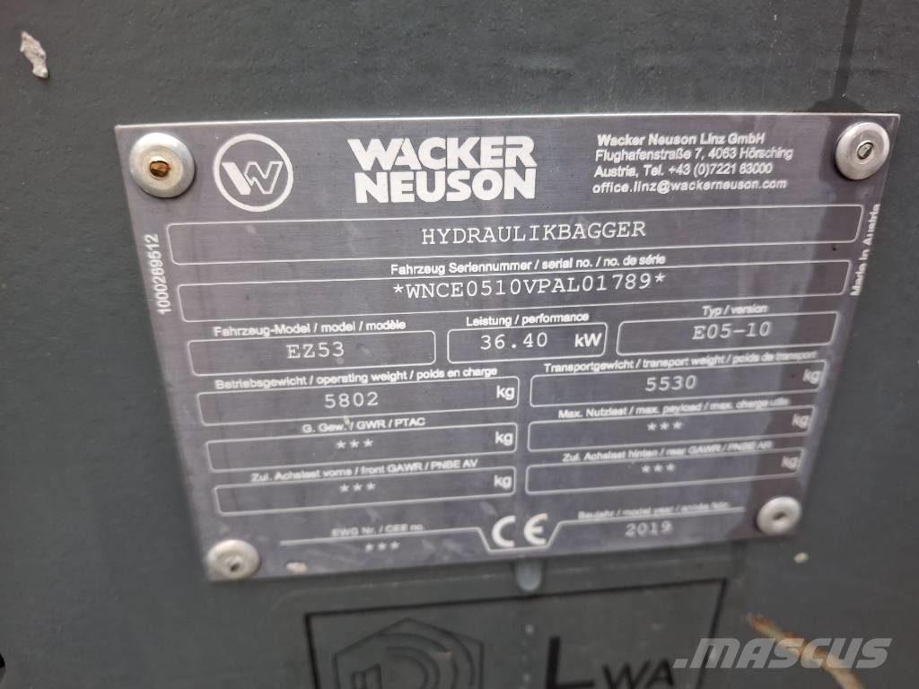Wacker Neuson EZ 53 Mini bagri <7t