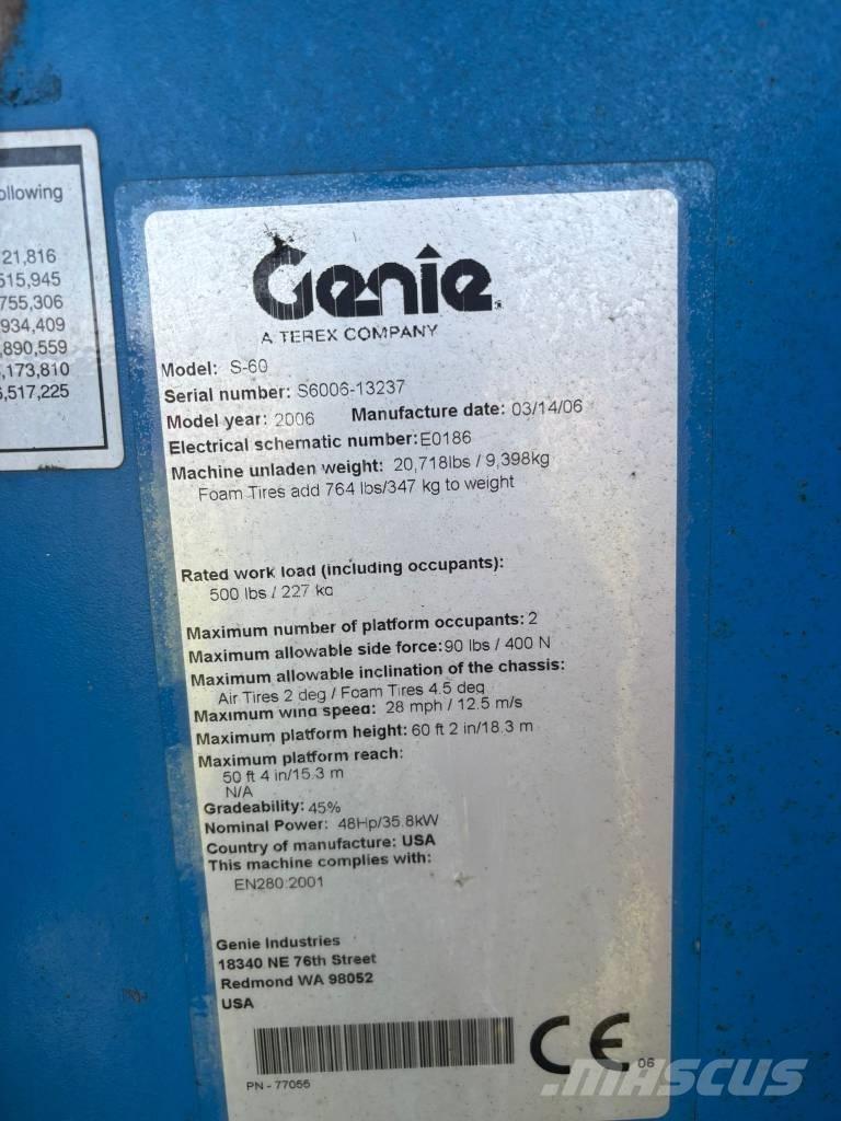 Genie S 60 Teleskopske dvižne ploščadi