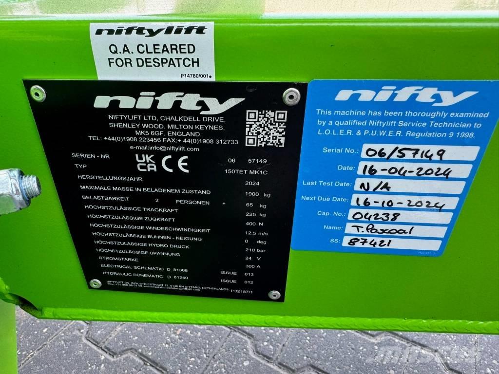 Niftylift 150 TET Vlečne dvižne ploščadi
