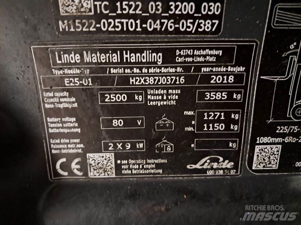Linde E25-01 Električni viličarji