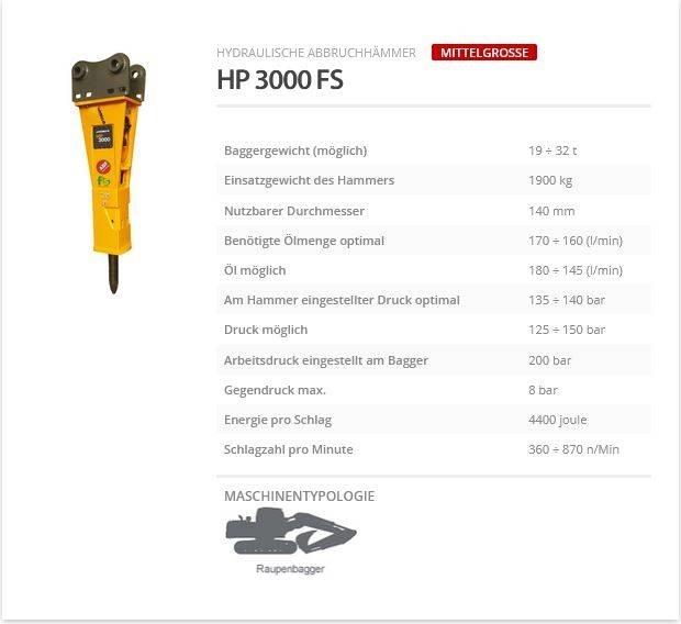 Indeco HP 3000 FS Kladiva