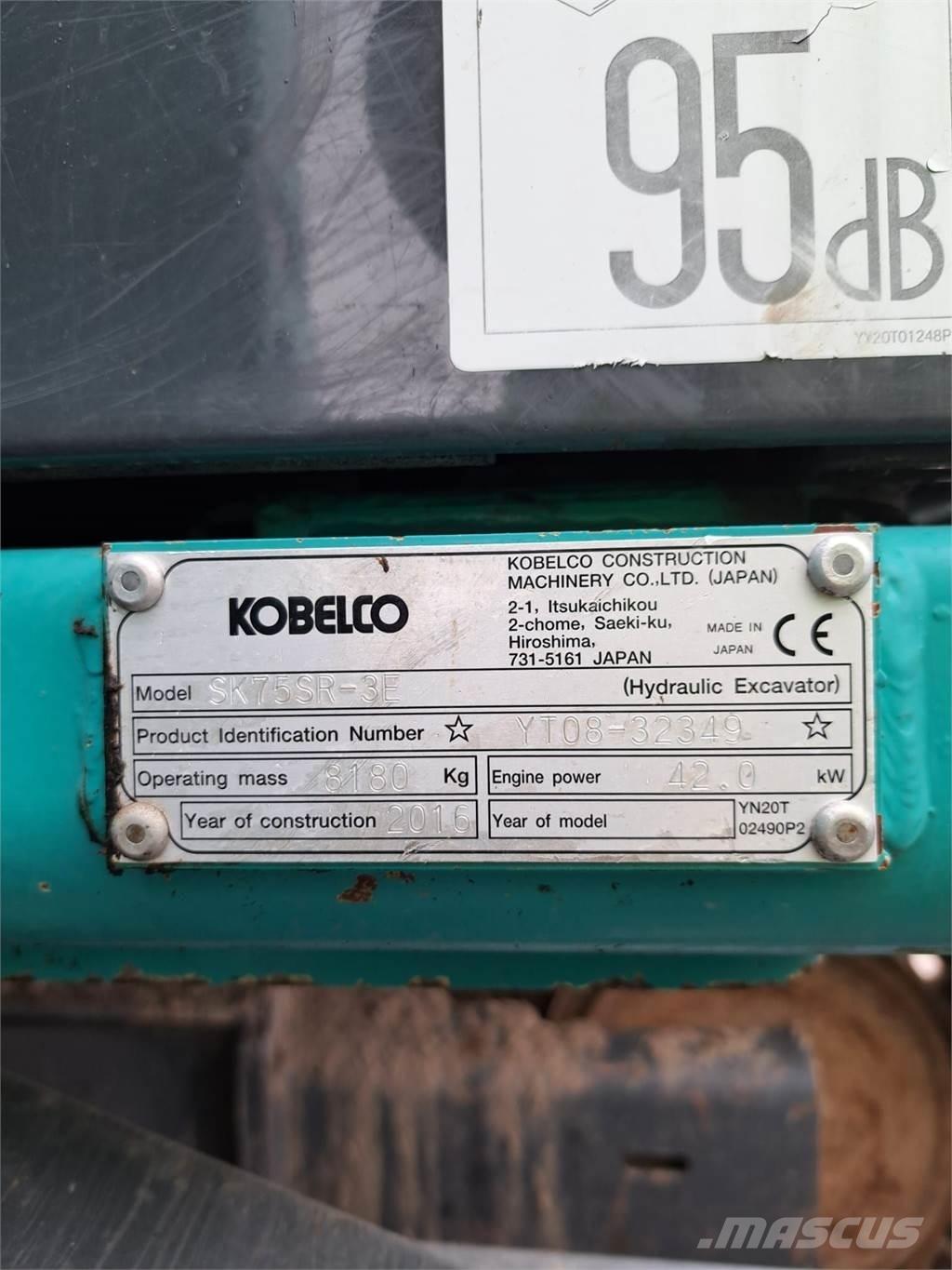 Kobelco SK75SR-3E Mini bagri <7t