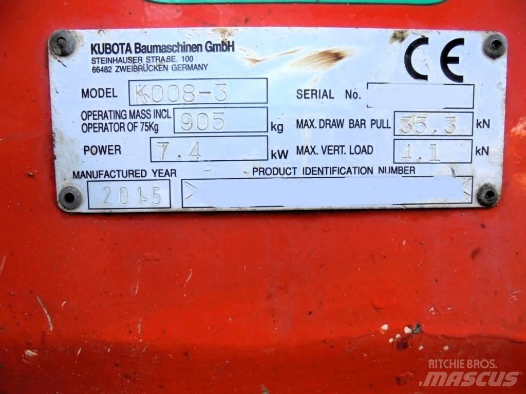 Kubota K 008-3 Mini bagri <7t