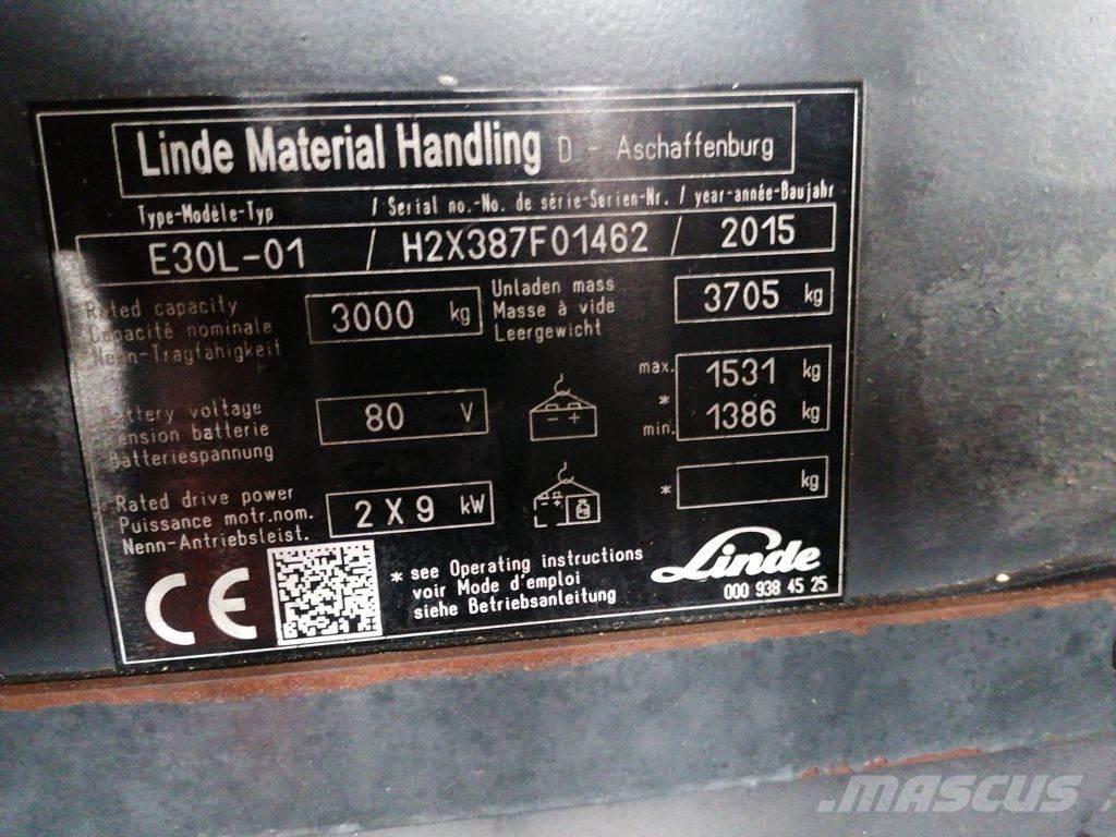 Linde E30L-01 Električni viličarji
