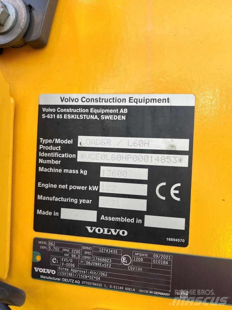 Volvo L60H Kolesni nakladalci