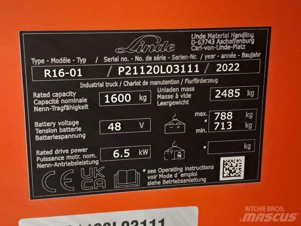 Linde R16-01 Viličarji s pomičnim teleskopom