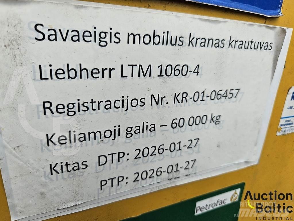 Liebherr LTM 1060 Rabljeni žerjavi za vsak teren