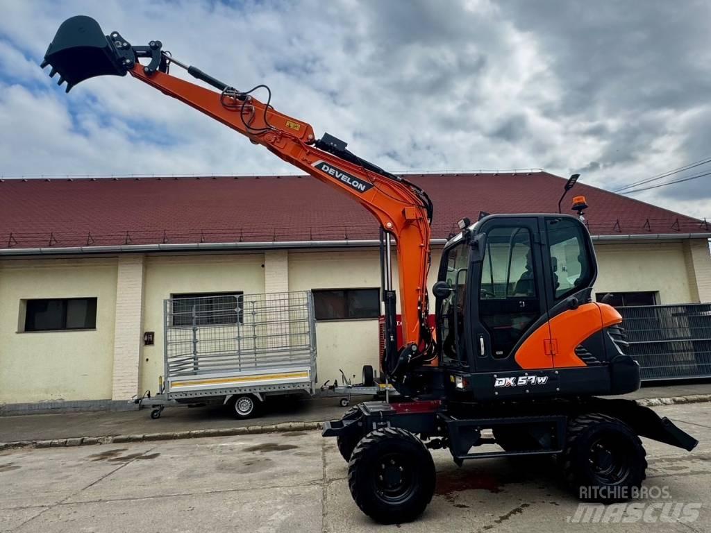 Develon DX 57 W-7 Bagri na kolesih