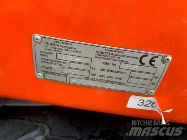 Kubota KX 080-4 Midi bagri 7t – 12t