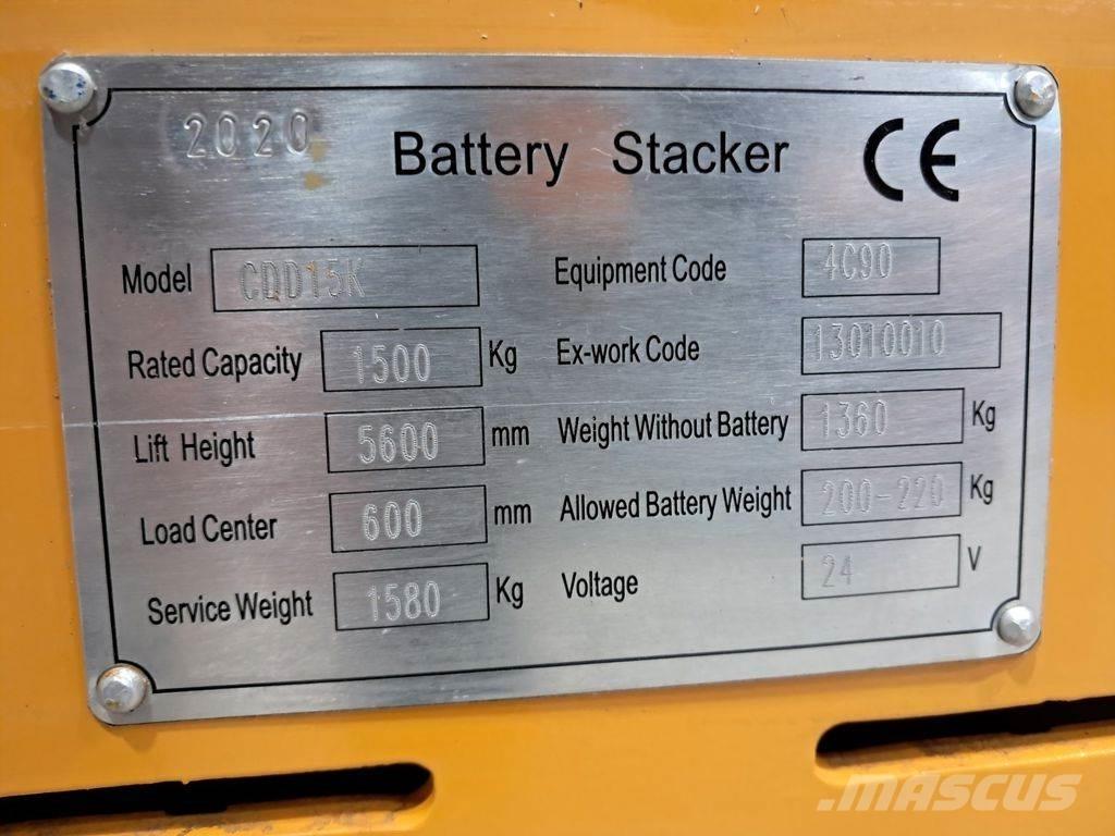  stapelaar CDD15K Ročni električni viličar