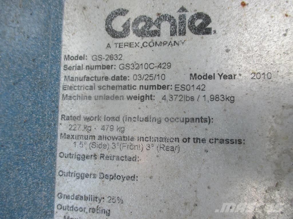 Genie GS 2632 Škarjaste dvižne ploščadi
