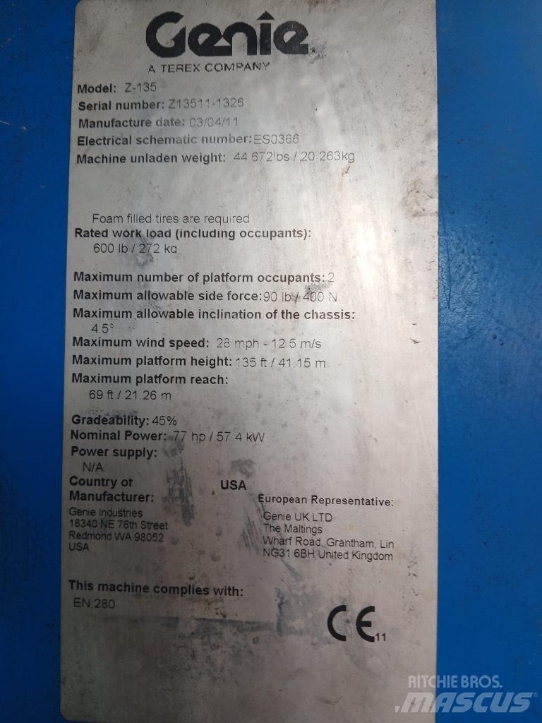 Genie Z 135/70 Zglobne dvižne ploščadi