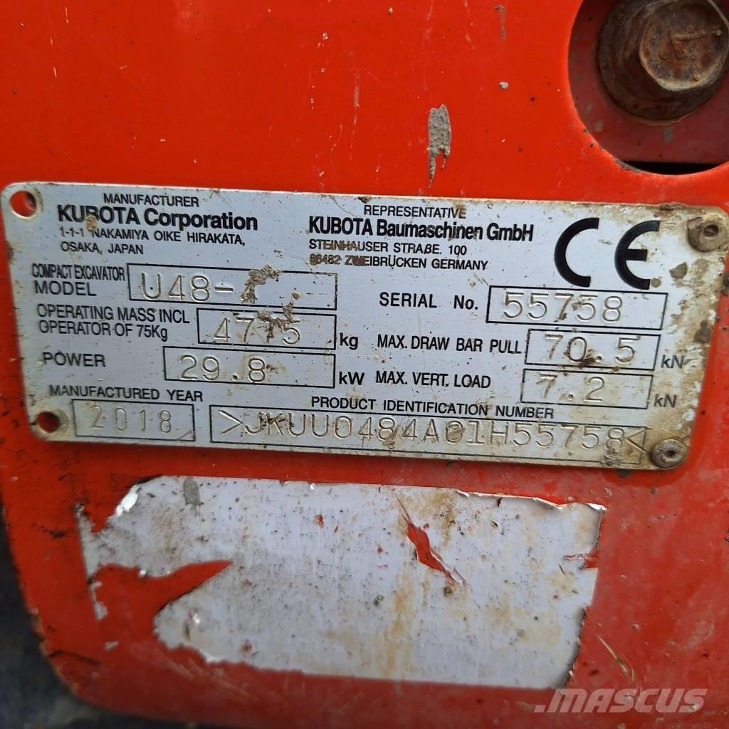 Kubota U 48-4 Mini bagri <7t