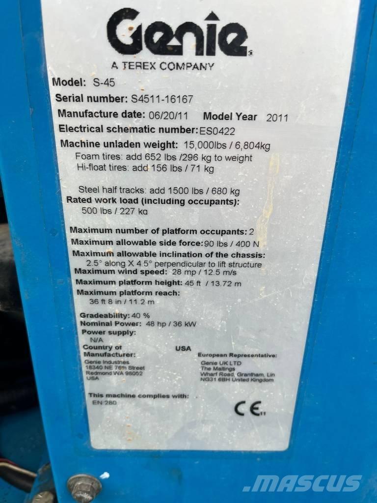 Genie S 45 Teleskopske dvižne ploščadi