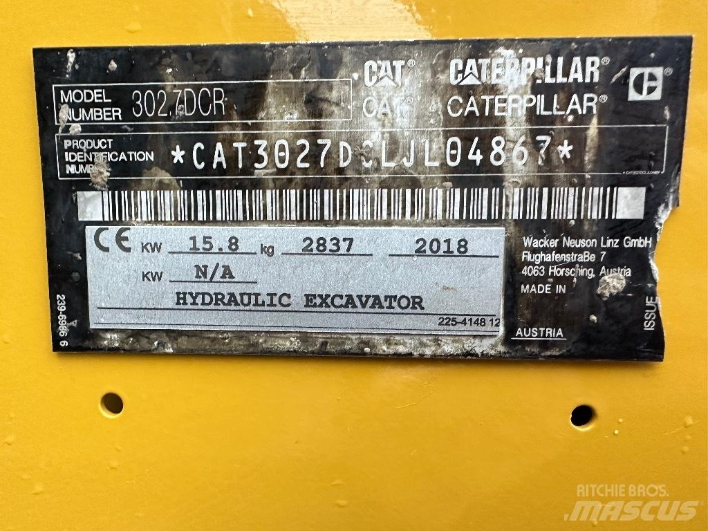 CAT 302.7 D CR Mini bagri <7t
