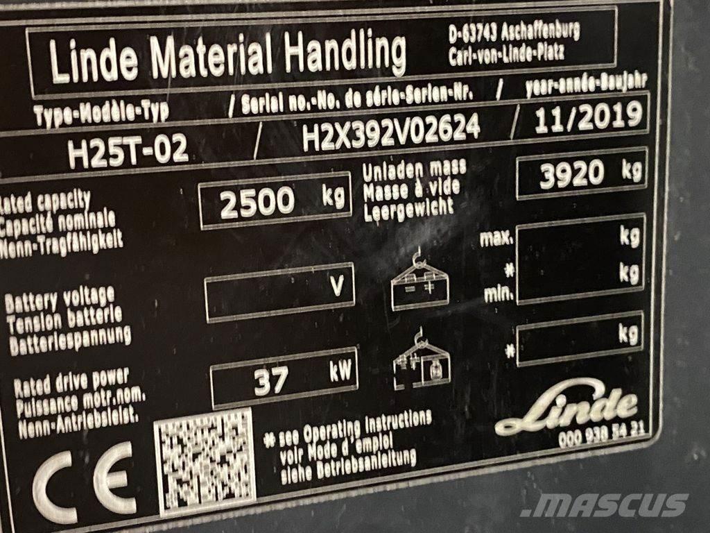 Linde H25T-02 Plinski viličarji