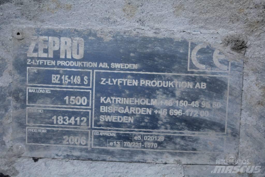  Zepro bakgavellyft Hidravlika