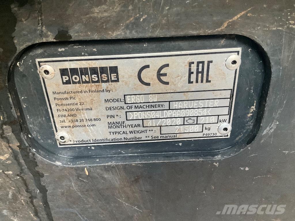 Ponsse ERGO 8W Harvesterji