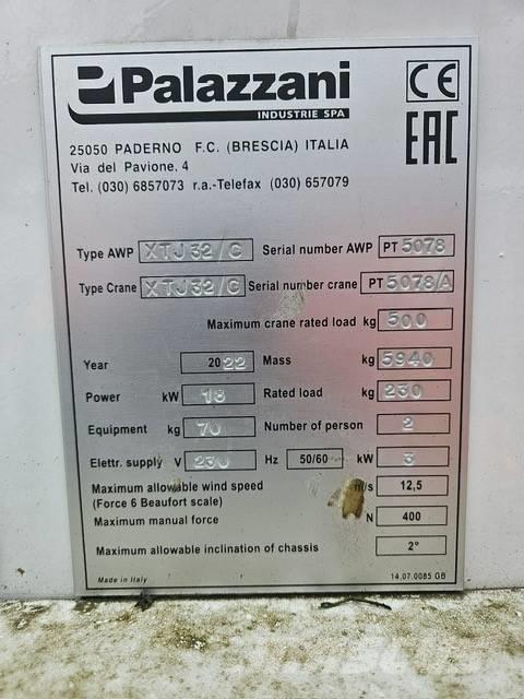 Palazzani XTJ 32C Druga dvigala in dvižne ploščadi