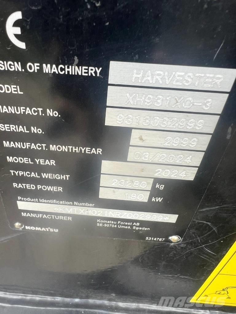 Komatsu 931 XC Harvesterji