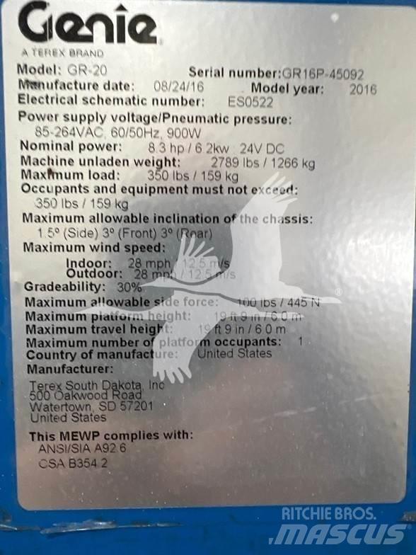 Genie GR20 Vertikalna dvigala