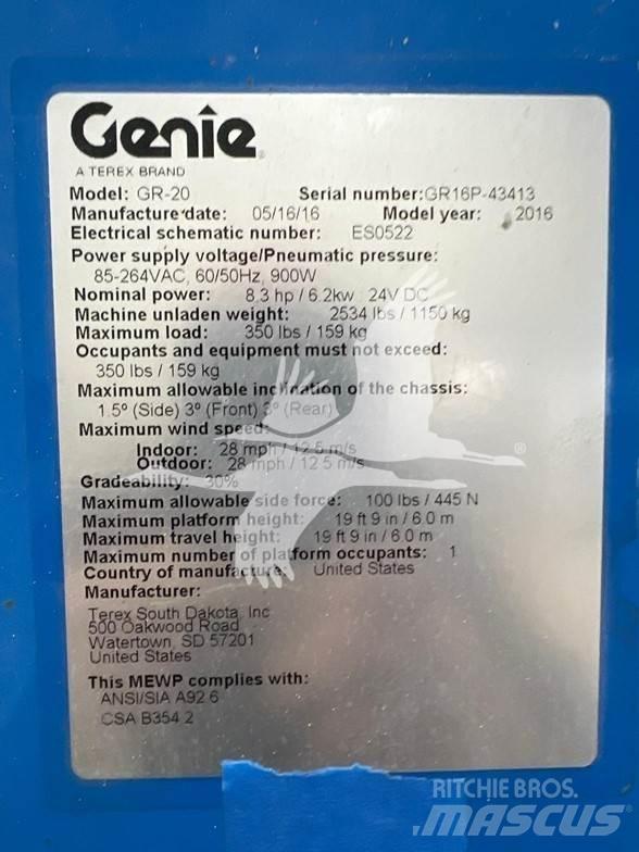 Genie GR20 Vertikalna dvigala