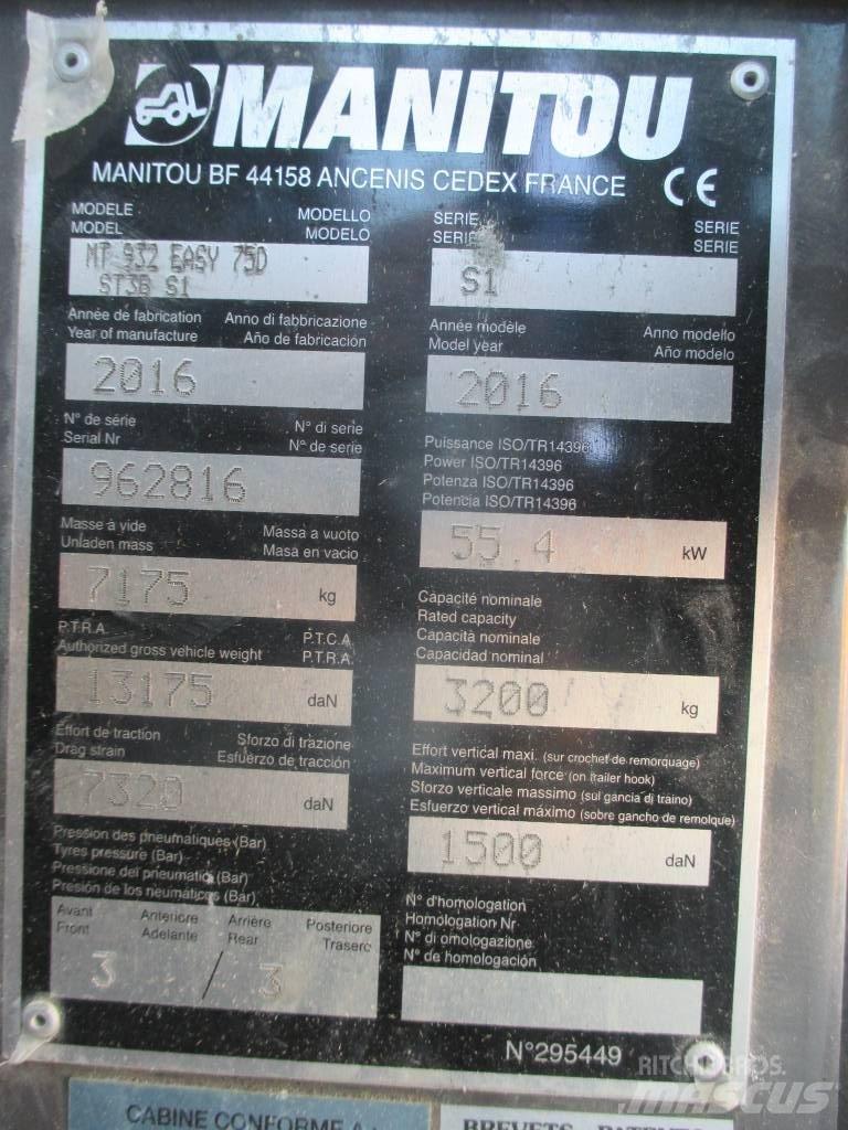 Manitou MT 932 Teleskopski viličarji