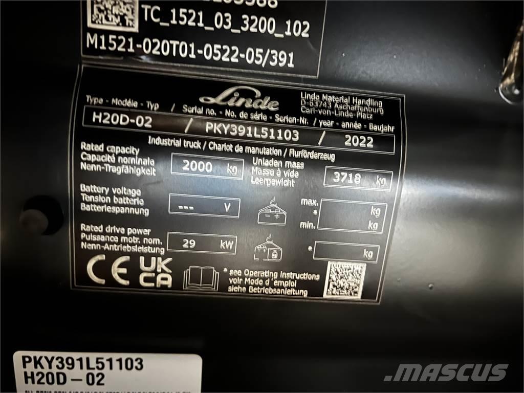 Linde H20D Dizelski viličarji