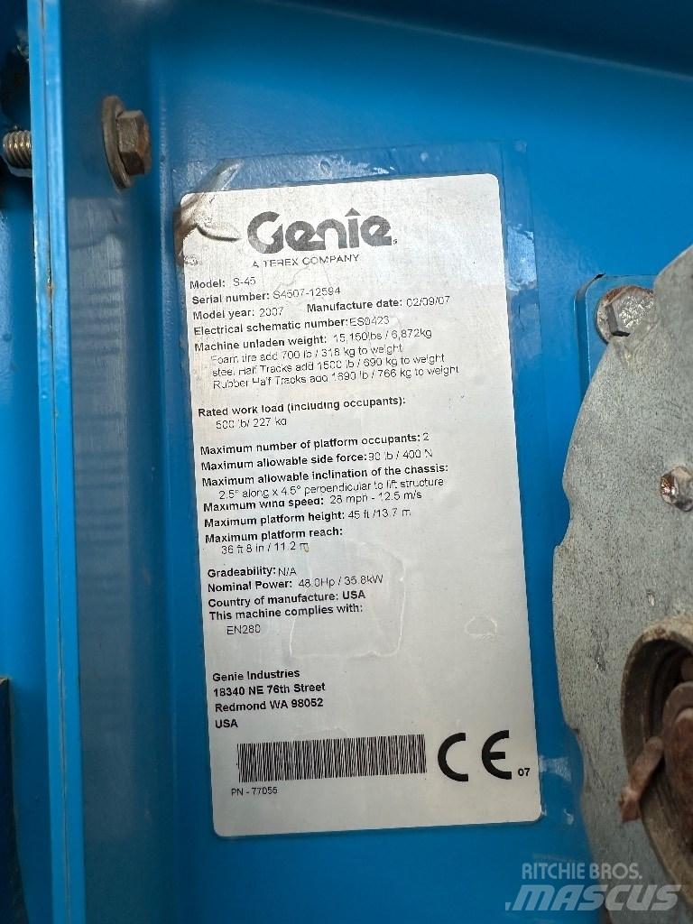 Genie s45 Teleskopske dvižne ploščadi